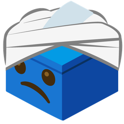 ballot box with ballot and face with head-bandage