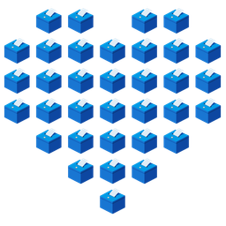 ballot box with ballot and heart suit