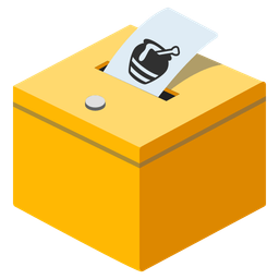 ballot box with ballot and honey pot