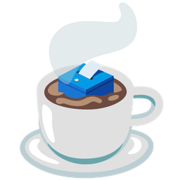 ballot box with ballot and hot beverage