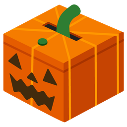 ballot box with ballot and jack-o-lantern