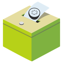 ballot box with ballot and kiwi fruit