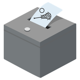 ballot box with ballot and lacrosse