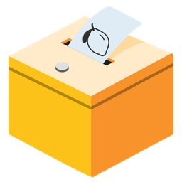ballot box with ballot and lemon