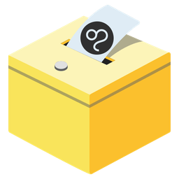 ballot box with ballot and Leo