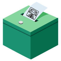 ballot box with ballot and motorway