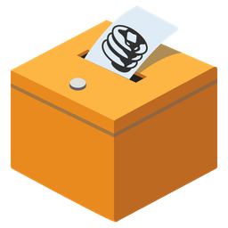 ballot box with ballot and pancakes