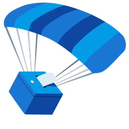 ballot box with ballot and parachute