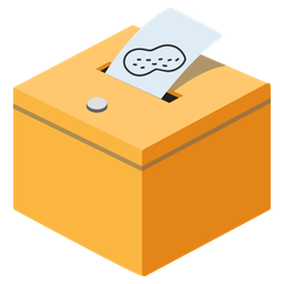 ballot box with ballot and peanuts