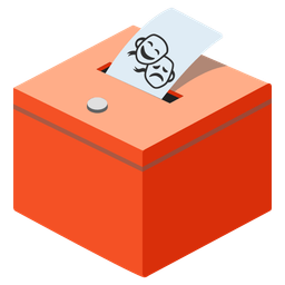 ballot box with ballot and performing arts