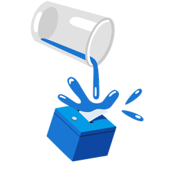 ballot box with ballot and pouring liquid