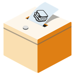 ballot box with ballot and sandwich