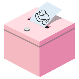 ballot box with ballot and soap