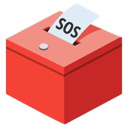 ballot box with ballot and SOS button