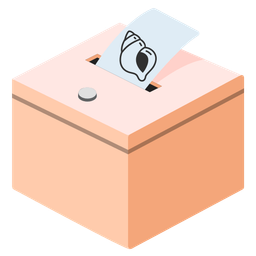 ballot box with ballot and spiral shell