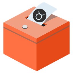 ballot box with ballot and Taurus