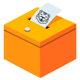 ballot box with ballot and tiger face
