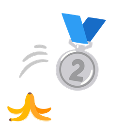 banana and 2nd place medal