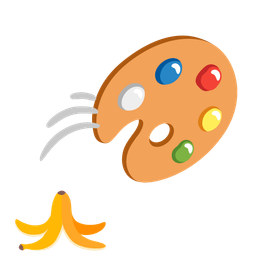 banana and artist palette