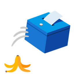banana and ballot box with ballot