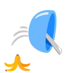 banana and bowl with spoon