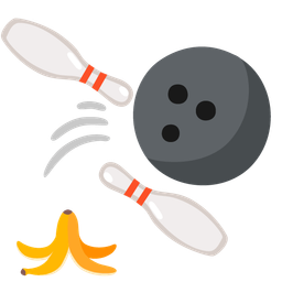 banana and bowling
