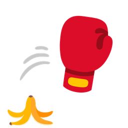 banana and boxing glove