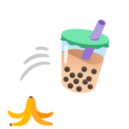 banana and bubble tea