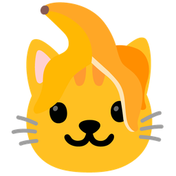 banana and cat face