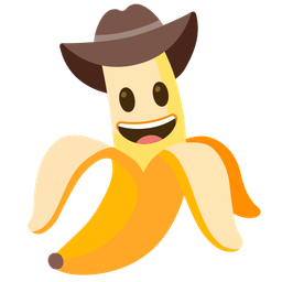 banana and cowboy hat face