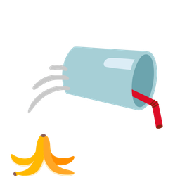 banana and cup with straw