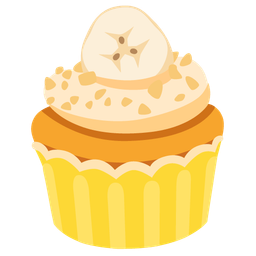 banana and cupcake