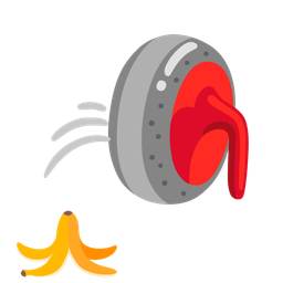 banana and curling stone