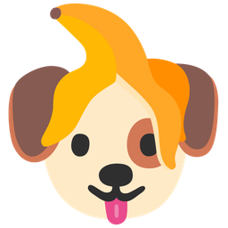 banana and dog face