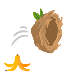 banana and empty nest