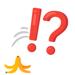 banana and exclamation question mark