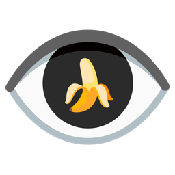 banana and eye