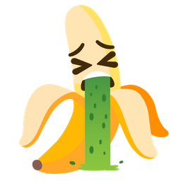 banana and face vomiting