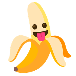 Banana and Face with tongue