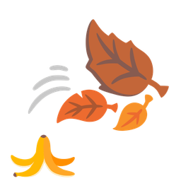 banana and fallen leaf