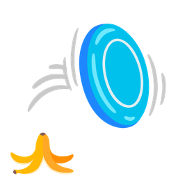 banana and flying disc