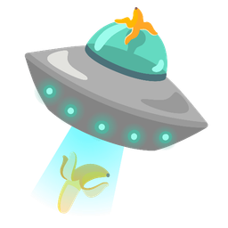 banana and flying saucer