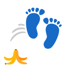 banana and footprints