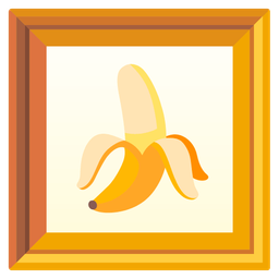 banana and framed picture