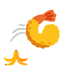 banana and fried shrimp