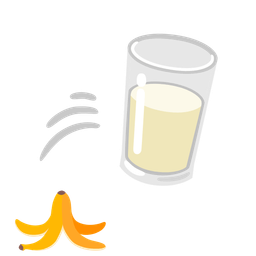 banana and glass of milk