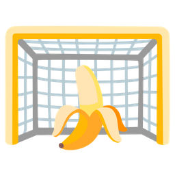 banana and goal net