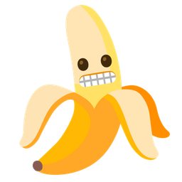 banana and grimacing face