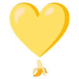 banana and heart exclamation