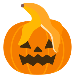 banana and jack-o-lantern